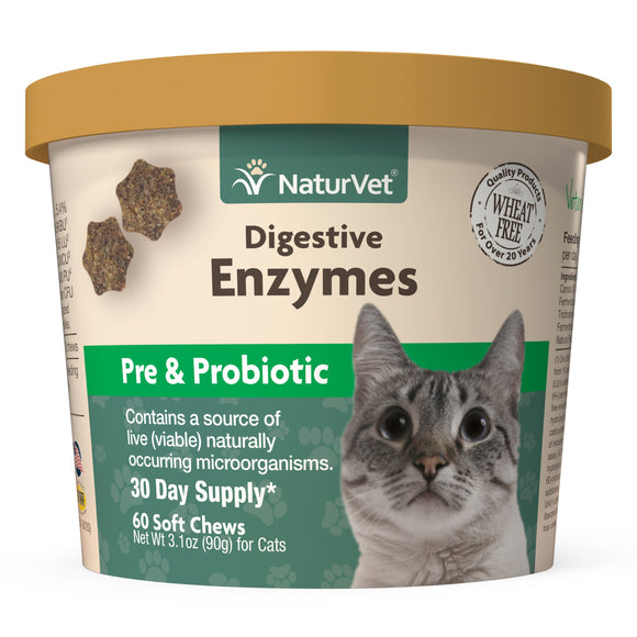 Digestive Enzymes Cat Soft Chews with Prebiotics & Probiotics