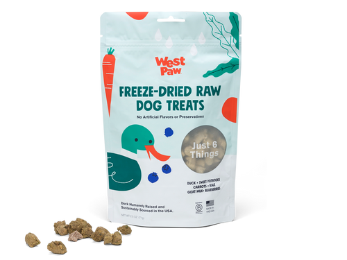 West Paw Freeze-Dried Raw Duck Dog Treats