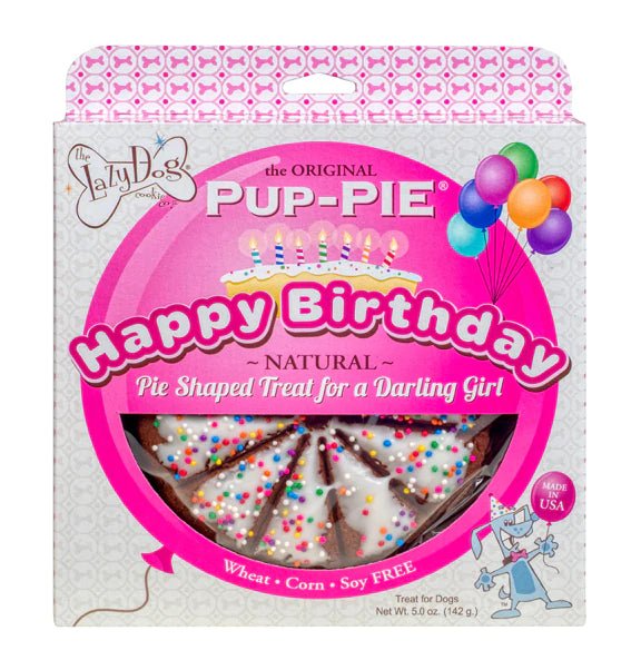 The Lazy Dog Cookie Co Happy Birthday for a Darling Girl Pup-PIE