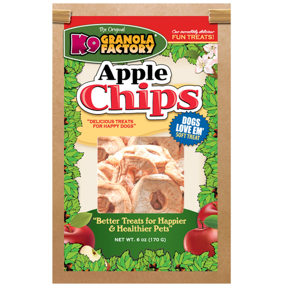 K9 Granola Chip Collection, Apple Chips Dog Treats (6 Oz)