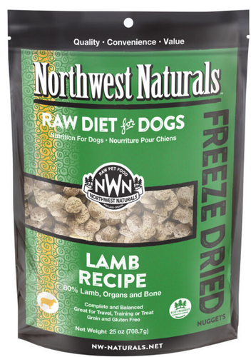 Northwest Naturals Freeze Dried Nuggets Lamb Recipe for Dogs (25 Oz)