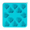 Messy Mutts Heart Shape Silicone Bake and Freeze Dog Treat Maker Molds (Pack of 2: 8.85 x 8.85 (12 heart-shaped cavities) each, Watermelon - Blue)