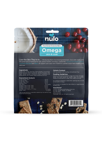 Nulo Omega Skin & Coat Functional Granola Bars For Dogs