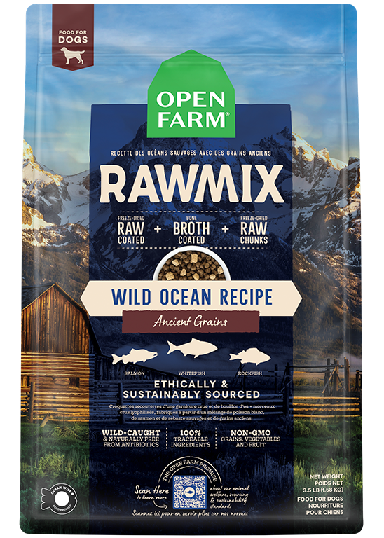 Open Farm Wild Ocean Ancient Grains RawMix for Dogs (20 Lbs)