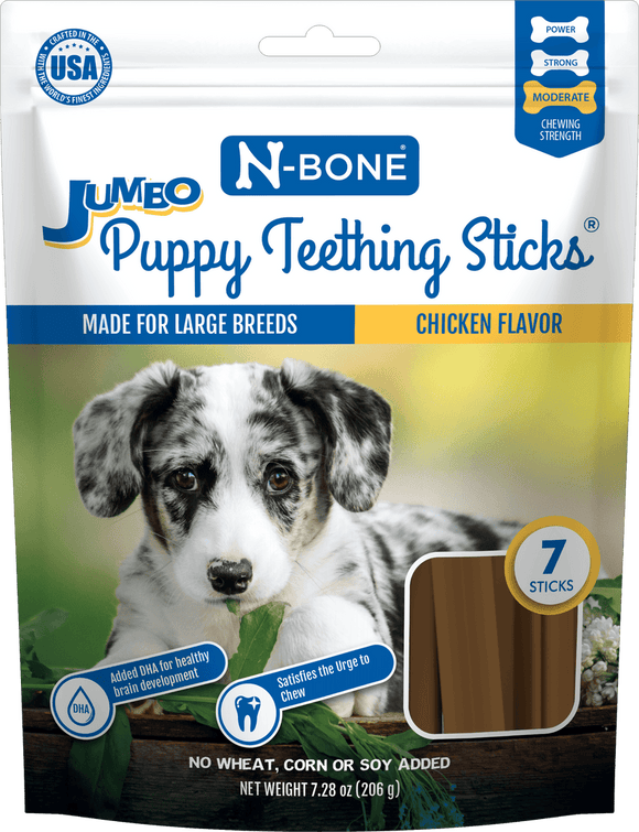 N-Bone® Jumbo Puppy Teething Sticks Chicken Flavor