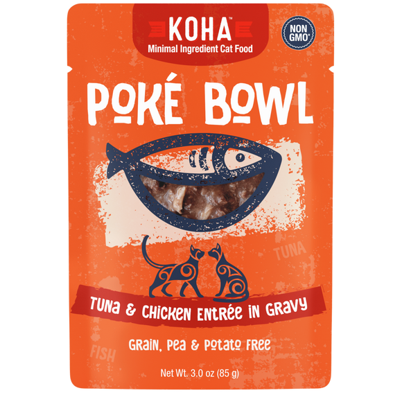Koha Poké Bowl Tuna & Chicken Entrée in Gravy for Cats
