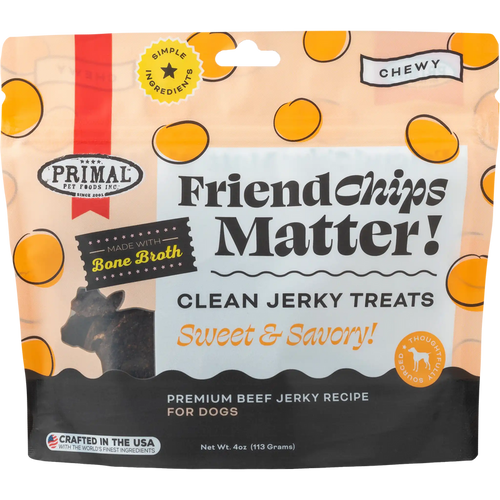 Primal Pet Foods Friend Chips Matter Jerky Treat Beef