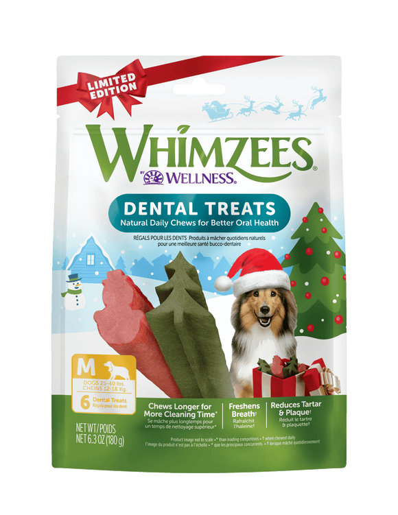 Whimzees® Winter Shapesall Natural Daily Dental Treat For Dogs (Small)