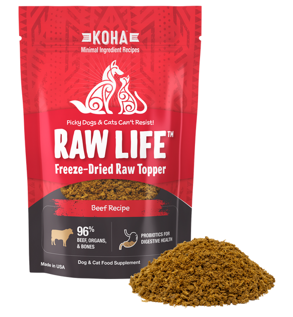 Koha Freeze-Dried Raw Topper Beef Recipe for Dogs and Cats