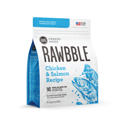 Bixbi Rawbble® Freeze-Dried Food for Dogs – Chicken & Salmon Recipe