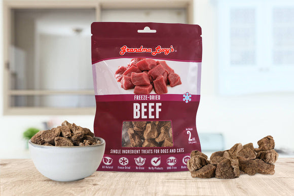 Grandma Lucy's Freeze Dried Singles Beef Treats for Dogs (2 oz)