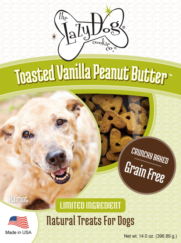 The Lazy Dog Toasted Vanilla Peanut Butter Natural Treats for Dogs