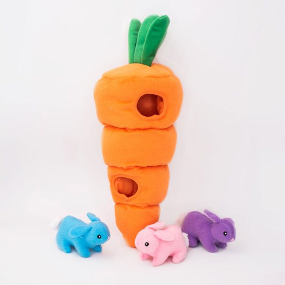 Zoobilee Carrot Plush Dog Toy