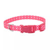 Coastal Pet Products Styles Adjustable Dog Collar Pink Dots 3/4 x 14-20