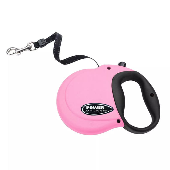 Coastal Pet Products Power Walker Dog Retractable Leash Medium, Pink