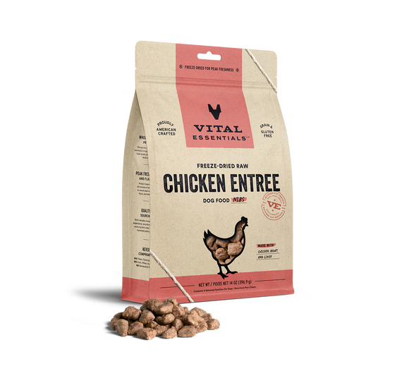 Vital Essentials Freeze-Dried Raw Chicken Entrée Nibs Dog Food
