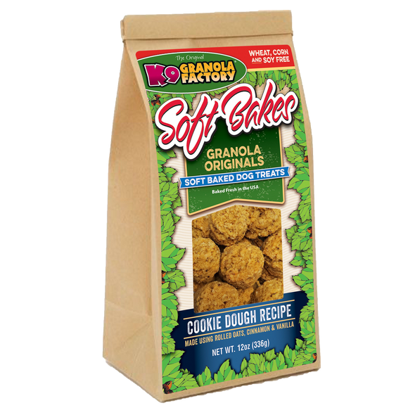 K9 Granola Factory Soft Bakes, Cookie Dough Recipe Dog Treats (12 oz)