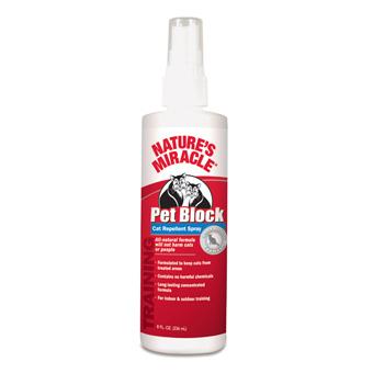 NATURE'S MIRACLE PET BLOCK CAT REPELLENT SPRAY 8 OZ Nature's Miracle Pet Block Cat Repellent