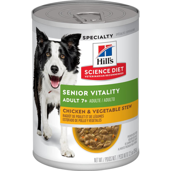 Hill's Science Diet Adult 7+ Senior Vitality Chicken & Vegetable Stew Dog Food