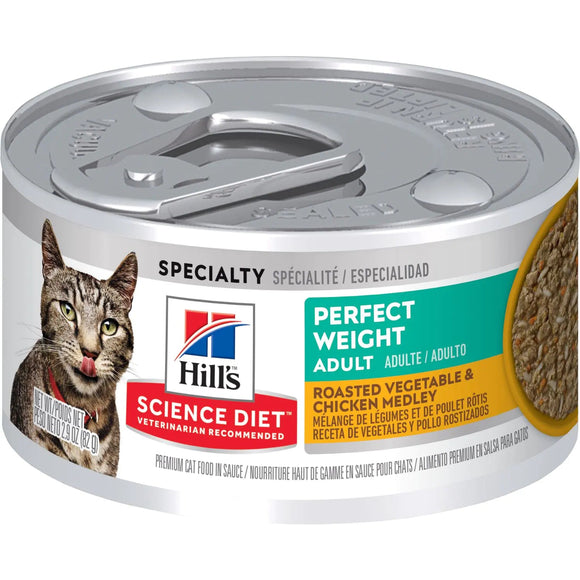 Hill's Pet Nutrition Science Diet Adult Perfect Weight Roasted Vegetable & Chicken Medley Cat Food