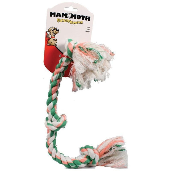 MAMMOTH FLOSSY CHEWS COLOR 3 KNOT ROPE TUG
