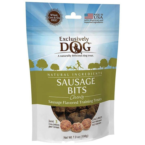EXCLUSIVELY DOG MEAT TREATS CHEWY SAUSAGE BITS